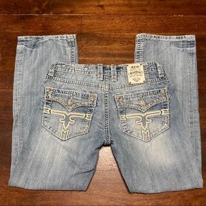 Rock Revival Nelson Boot Cut Jeans 33x31 Light